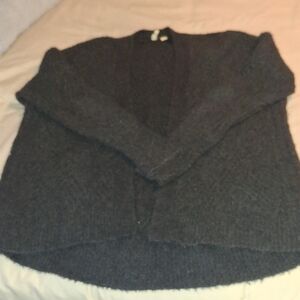 Moth By Anthropologie Charcoal Gray Open Cardigan